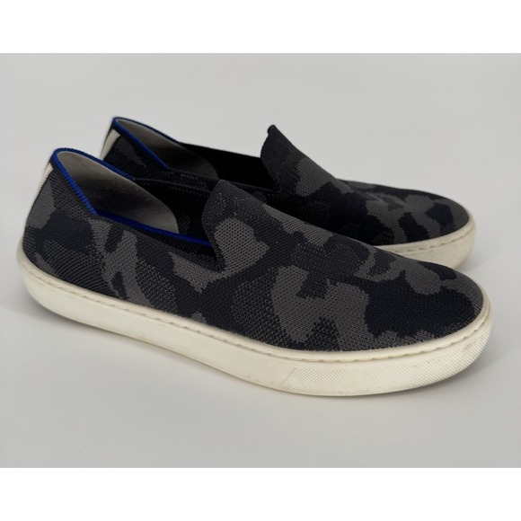 Rothy's Shoes - Rothy's The Original Slip On Sneaker in Black Gray Camouflage Women Size 7.5